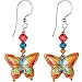 Handcrafted Austrian Crystal Beautiful Butterfly Earrings