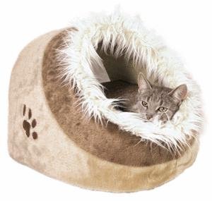 Trixie 36282 Minou Kuschelhöhle, 41 × 30 × 50 cm, beige/braun