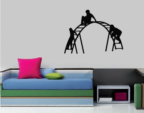 Wall Mural Vinyl Sticker Decal Baby Kid Room Nursery Children Playing on Ladder N15