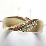 14K Yellow Gold Diamond Man's Ring