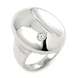 Ferroni Large Oval Ring With CZ