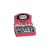 All-Weather 24pc Set Of Black Super-Mini Umbrellas In Display Box Silver Tone Straight Handles