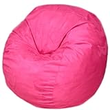 3-feet Hot Pink Cozy Sac Bean Bag Chair Love Seat