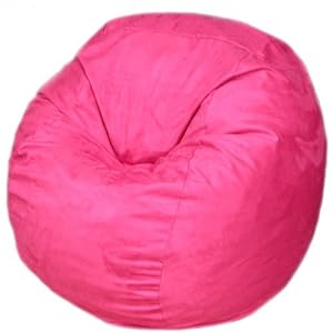 3-feet Hot Pink Cozy Sac Bean Bag Chair Love Seat