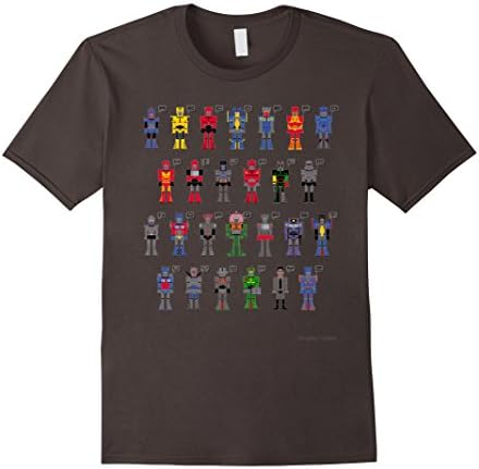 Men's Alphabet Robot - Funny T Shirt 2XL Asphalt
