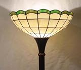 Elegant Stained Glass Mission Style Tiffany Pole Floor Torchier Lamp Lamps Brnd New-lifetime Internatiol Name Are Printed on Outside Box to Avoid Copy Seller.