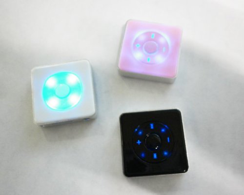 4GB white Quartet Flash light mini Mp3 player