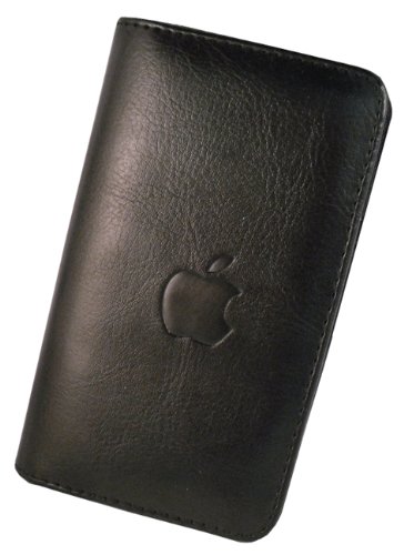 Black Leather Case for Apple iPod Touch 4G 4th Gen.