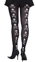 Ladies Pirate Fancy Dress Tights with Skull and Crossbones. One size fit