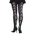 Ladies Pirate Fancy Dress Tights with Skull and Crossbones. One size fit