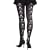 Ladies Pirate Fancy Dress Tights with Skull and Crossbones. One size fit