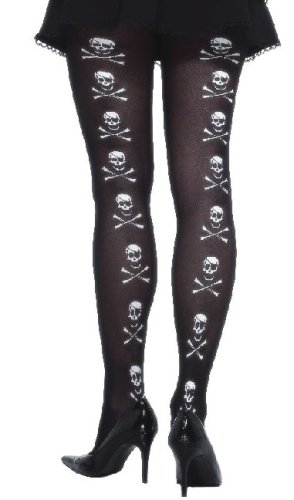 Ladies Pirate Tights - Skull and Crossbones