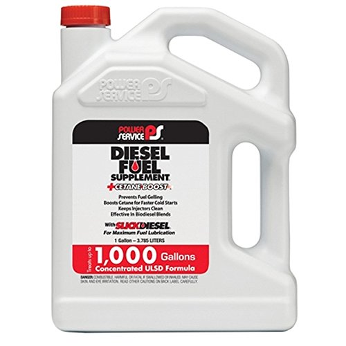 Power Service 01128-04-4PK Diesel Fuel Supplement Anti-Gel with Concentrated Cetane Boost Formula - 1 Gallon, (Pack of 4)