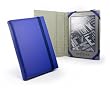 Slim Book-Style custodia in similpelle per Kindle 4 / 6" E-Ink - Blu / Grigio