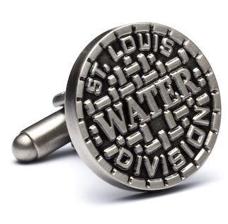 Click here to buy St. Louis Manhole Cover Cufflinks ? - City Street Formal Wear - Cufflinks.