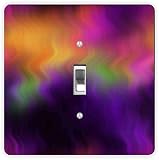 Rikki Knight Grunge Purple Rainbow Swirls-Single Toggle Light Switch Plate