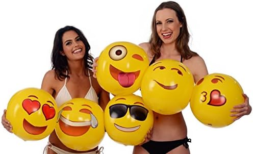 Emoji Universe: 18" Emoji Inflatable Beach Balls 6-Pack
