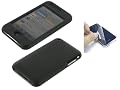 Apple iPhone 3G Premium Polycarbonate Black Rubberize Textured Snap-On Case Cover + Screen Protector Shield (NOT Compatible with 1st Generation iPhone)