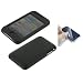 Apple iPhone 3G Premium Polycarbonate Black Rubberize Textured Snap-On Case Cover + Screen Protector Shield (NOT Compatible with 1st Generation iPhone)