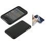 Apple iPhone 3G Premium Polycarbonate Black Rubberize Textured Snap-On Case Cover + Screen Protector Shield (NOT Compatible with 1st Generation iPhone)