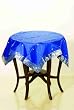 Blue Sari Table cloth / Linen / Topper - Custom made