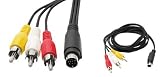 CablesToBuyTM 5 FT (1.5 m) 7 Pin S-video Male to 3 RCA Male Cable
