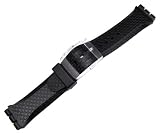 19mm Black Resin Replacement Watch Band for Select Swatch Chrono Watch