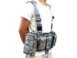 Army Style Tactical Vest with 4 Magazine Pouches & 2 Large Pouches