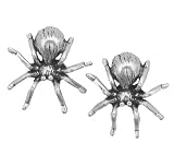 Sterling Silver Earrings Posts Studs Tiny Spider Tarantula