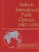 Book Index to International Public Opinion, 1987-1988 (Index to International Public Opinion)