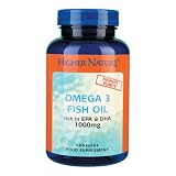 Huile de Poisson Oméga 3 - 1000mg - 180 gél - Higher Nature