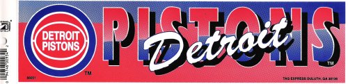DETROIT PISTONS NBA bumper sticker