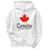 Canada Go-Kart Racer Sports Mens Hoodie (White, Sizes X-Small - XXX-Large)