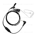Binatone Radio Earpiece (Single 2.5mm Jack, Bodyguard Style 2 Wire Covert Acoustic Tube Headset with Microphone) for Terrain, Action, Trek, Latitude etc