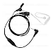 Binatone Radio Earpiece (Single 2.5mm Jack, Bodyguard Style 2 Wire Covert Acoustic Tube Headset with Microphone) for Terrain, Action, Trek, Latitude etc