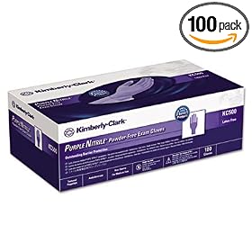 Kimberly-Clark SAFESKIN Disposable Nitrile Exam Gloves, Small, Purple, 100 per Box