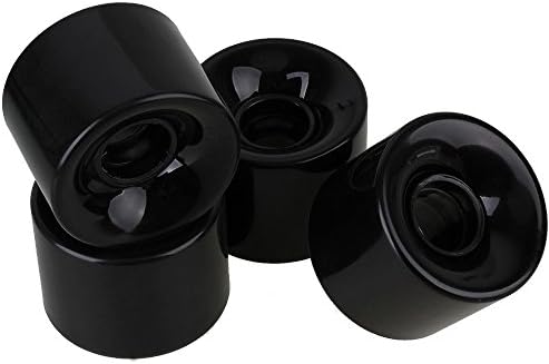 Durable PU 85A Skateboard Blank 60 X 44mm Skateboarding Wheels Pack of 4 (Black)