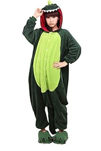 SaiDeng Warm Sleepwear Adult Cosplay Pajamas Costume Homewear Lounge Wear Size L Dinosaur