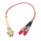 1ft Fiber Optic Adapter Cable LC (Female) to ST (Female) Multimode 50/125 Duplex