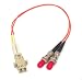 1ft Fiber Optic Adapter Cable LC (Female) to ST (Female) Multimode 62.5/125 Duplex