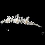 Flower Girl Headpiece,Freshwater Pearls & Crystal Accents 3031