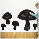 Magnificent Peel & Stick By RoomMates Mushrooms Chalkboard Wall Decals