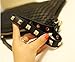 Ladies Punk Rivet Studded Spike Quilted Evening Party Clutch Purse Wallet Handbag