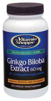 Vitamin Shoppe - Ginkgo Biloba Extract, 60 mg, 300 capsules