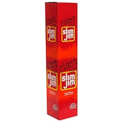 Slim Jim Giant Smoked Snacks, Nacho, 0.97-Ounce Sticks (Pack of 24)