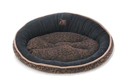 Premier Pet Pet Cloud Fleece Bed, Black Faux Jag, Petite