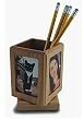 Custom Pencil Holder - Designer Wooden Pencil Holder with Rotating Base Created From Your Favorite Photo