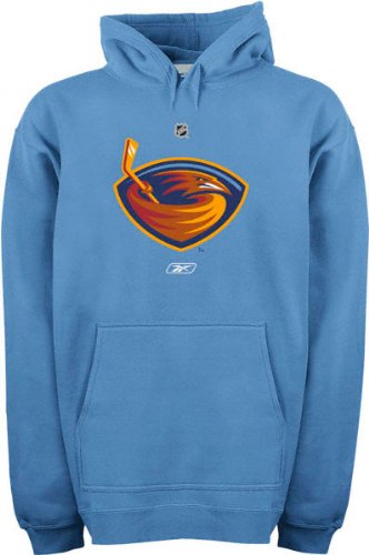 NHL Atlanta Thrashers Primary Logo Hooded Fleece (Light Blue, Small)