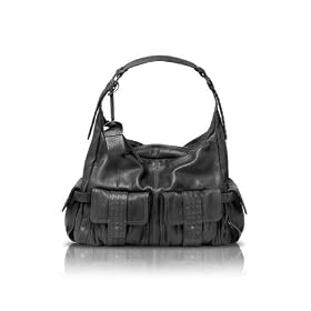Francesco Biasia Motion - Calf Leather Shoulder Bag Black