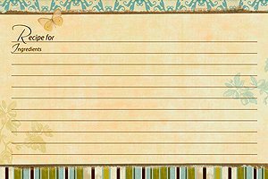 CR Gibson 4 by 6-Inch Vintage Fruit Design Recipe Cards, 40-Count